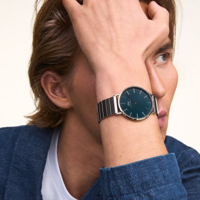 Daniel Wellington DW Watch Classic Piano Link Arctic Silver 40mm