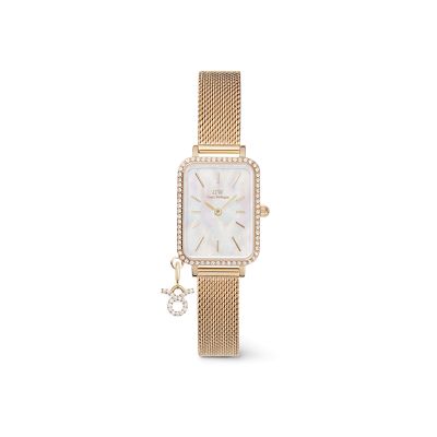 Daniel Wellington DW Watch Quadro Crystal Zodiac Evergold 20x26mm Gold