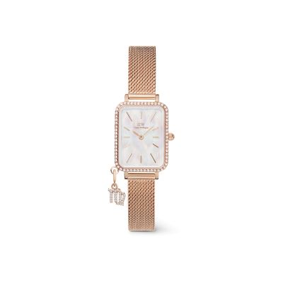 Daniel Wellington DW Watch Quadro Crystal Zodiac Melrose 20x26mm Rose Gold