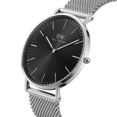 Daniel Wellington DW Watch Classic Mesh Onyx 40mm Silver