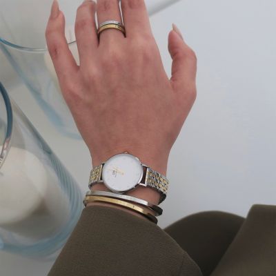 Daniel Wellington DW Watch Petite Lumine 5-link two-tone 28mm Silver