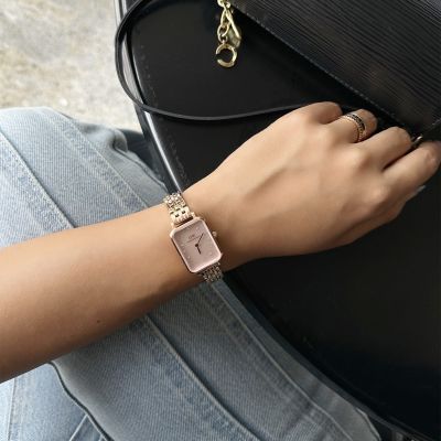Daniel Wellington DW Watch Quadro Lumine 5-Link Melrose 20x26mm Rose Gold