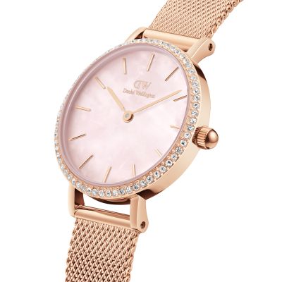 Daniel Wellington DW Watch Petite Lumine Bezel Melrose Pink MOP 28mm Rose Gold