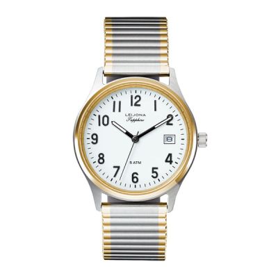 Leijona Stretch 34 Two Tone White 5013-677 rannekello