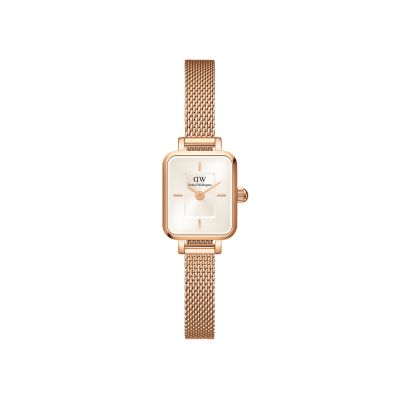 Daniel Wellington DW Watch Quadro Mini Melrose Champagne 15.4x18.2mm MIC Rose Gold