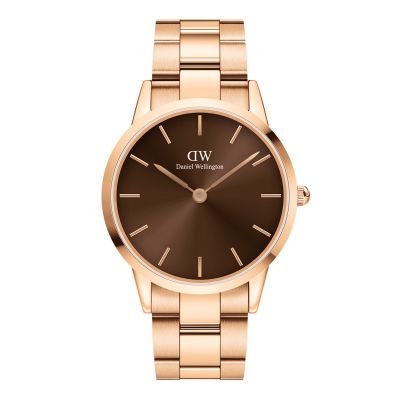 Daniel Wellington DW Watch Iconic Link Amber 36mm MIC Rose Gold