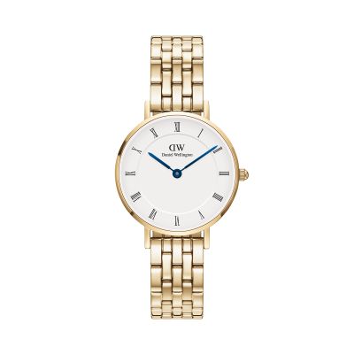 Daniel Wellington DW Watch Petite Roman Numerals 5-Link Gold 28mm MIC