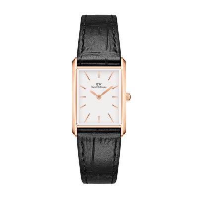 Daniel Wellington DW Watch Bound Black Crocodile Rose Gold 22x32 MIC