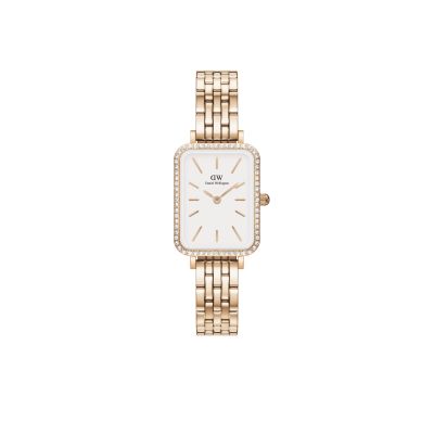 Daniel Wellington DW Watch Quadro Lumine Bezel 5-Link Melrose 20x26mm MIC Rose Gold