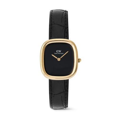 Daniel Wellington DW Watch Margot Reading Onyx Ceramic Gold 24x26mm