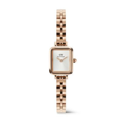 Daniel Wellington DW Watch Quadro Mini Arch 3-link White Sunray Rose Gold 15.4X18.2mm