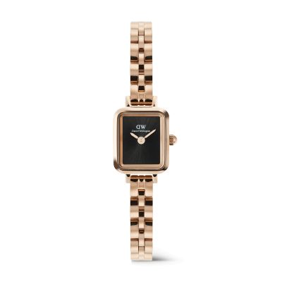 Daniel Wellington DW Watch Quadro Mini Arch 3-link Onyx Sunray Rose Gold 15.4X18.2mm