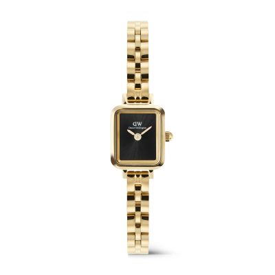 Daniel Wellington DW Watch Quadro Mini Arch 3-link Onyx Sunray Gold 15.4X18.2mm