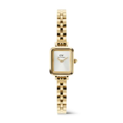 Daniel Wellington DW Watch Quadro Mini Arch 3-link White Sunray Gold 15.4X18.2mm