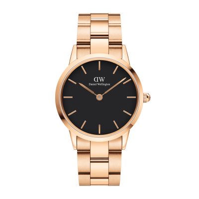 Daniel Wellington DW Watch Iconic Link Black Rose Gold 32mm MIC