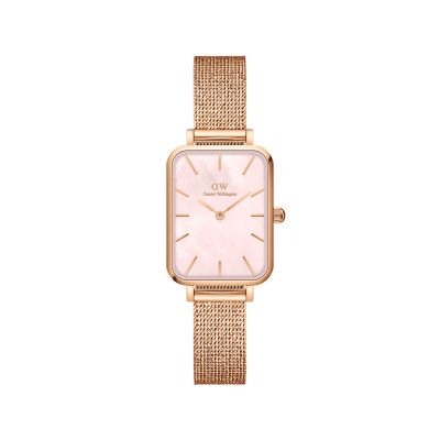 Daniel Wellington DW Watch Quadro Pressed Melrose Pink MoP Rose Gold 20x26mm MIC