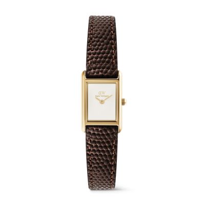 Daniel Wellington DW Watch Bound Mini Dark Brown Lizard Gold 17x25,9mm