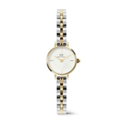 Daniel Wellington DW Watch Petite Mini Arch 3-Link Two Tone Gold 19mm