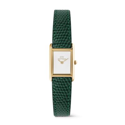 Daniel Wellington DW Watch Bound Mini Green Lizard Gold 17x25,9mm