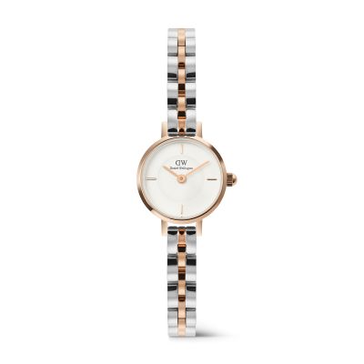 Daniel Wellington DW Watch Petite Mini Arch 3-Link Two Tone Rose Gold 19mm