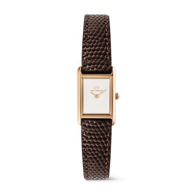 Daniel Wellington DW Watch Bound Mini Dark Brown Lizard Rose Gold 17x25,9mm
