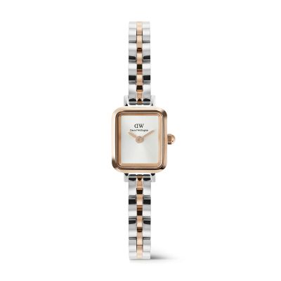 Daniel Wellington DW Watch Quadro Mini Arch 3-Link Two Tone Rose Gold 15.4x18.2mm