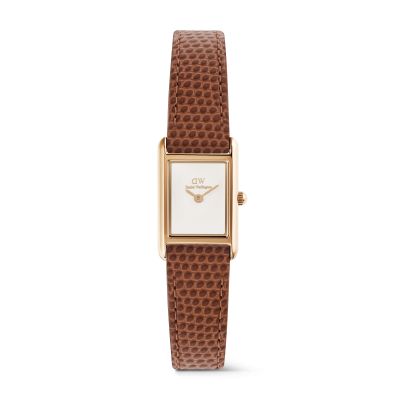 Daniel Wellington DW Watch Bound Mini Light Brown Lizard Rose Gold 17x25,9mm