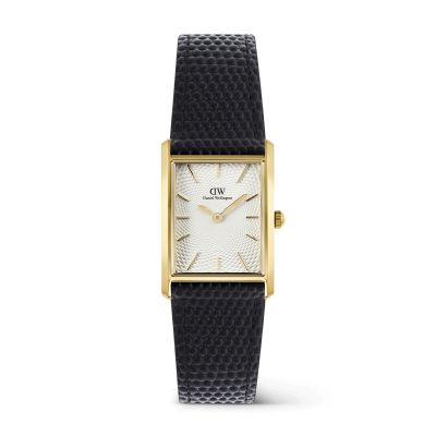 Daniel Wellington DW Watch Bound Black Lizard Guilloché Gold 24x35mm