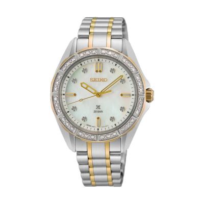 Seiko Prospex Sea Marine Sports rannekello timanteilla ja helmiäistaululla, SUR622J1