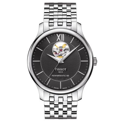 Tissot Tradition Powermatic 80 Open Heart T063.907.11.058.00, miesten rannekello