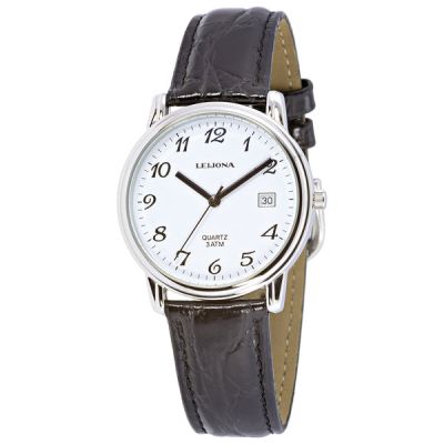 Leijona 5020-678, miesten rannekello, nahkaranneke