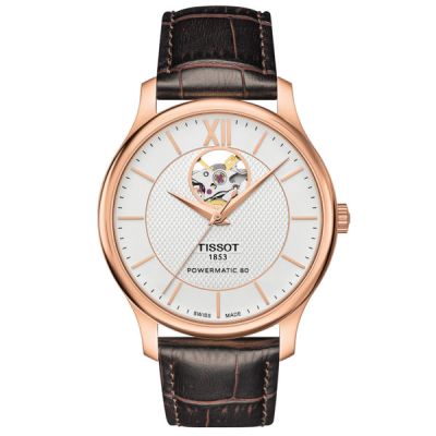 Tissot Tradition Powermatic 80 Open Heart T063.907.36.038.00, miesten rannekello