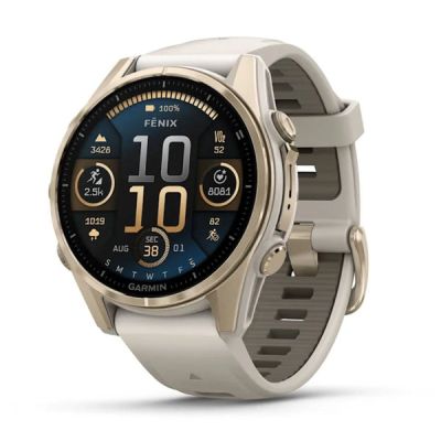 Garmin Fenix ​​8, 43mm Amoled Sapphire, Soft Gold and Fog Grey, Smartwatch 010-02903-11