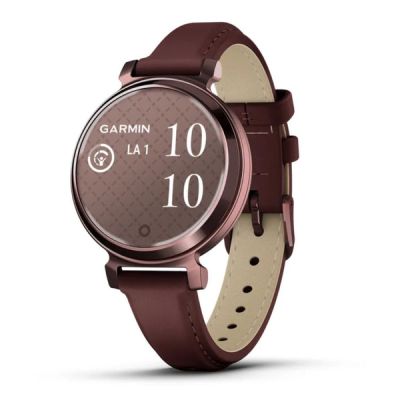 Garmin Lily 2 Classic, Dark Bronze and Mulberry Leather Band, 010-02839-03