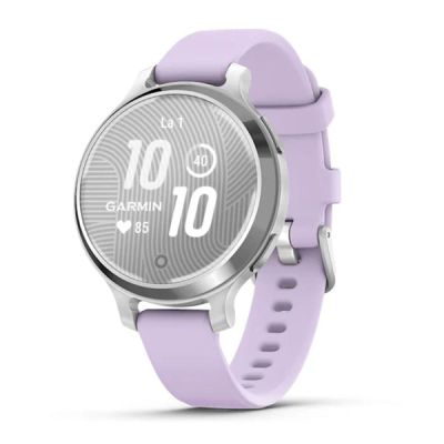 Garmin Lily 2 Active, Silver and Purple Jasmine Silicone Strap, 010-02891-01