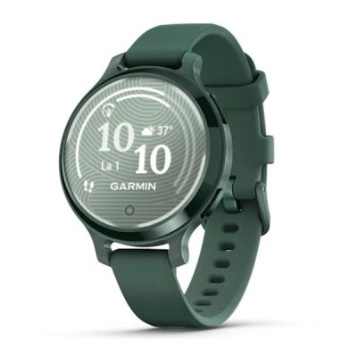 Garmin Lily 2 Active, Jasper Green Case and Silicone Strap, 010-02891-02