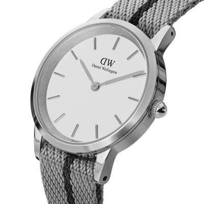 Daniel Wellington DW Watch Iconic NATO Grey/Black 36mm Silver