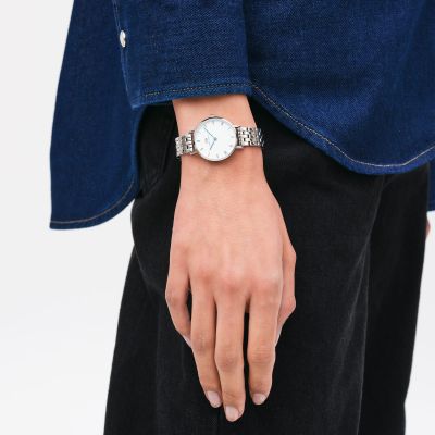 Daniel Wellington DW Watch Petite Roman Numerals 5-Link Silver 28mm
