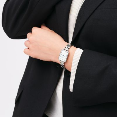Daniel Wellington DW Watch Quadro Roman Numerals 5-Link 20x26mm Silver
