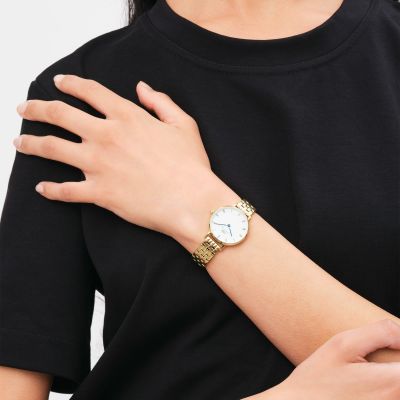 Daniel Wellington DW Watch Petite Roman Numerals 5-Link Gold 28mm