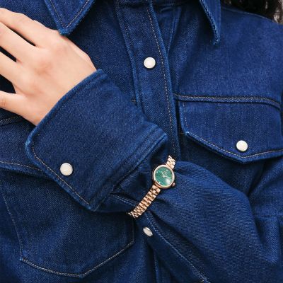 Daniel Wellington DW Watch Elan Lumine Malachite Rose Gold 22mm