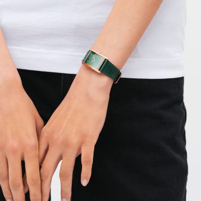 Daniel Wellington DW Watch Bound Crocodile Emerald Sunray Rose Gold 32x22mm