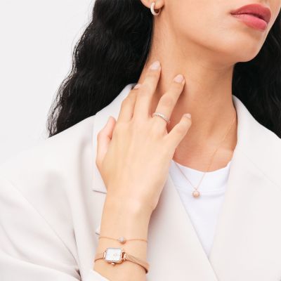 Daniel Wellington DW Watch Quadro Mini Lumine Bezel Rose Gold 15.4x18.2mm