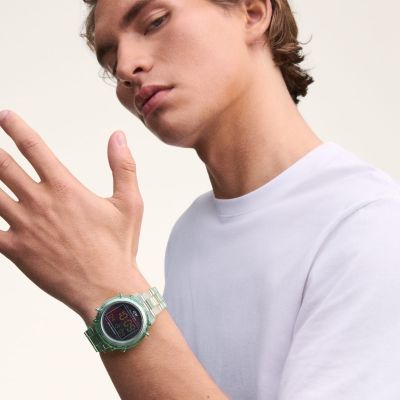 Daniel Wellington DW Watch Retro Digital Light Green 42mm