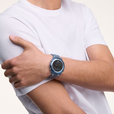 Daniel Wellington DW Watch Retro Digital Light Blue 42mm