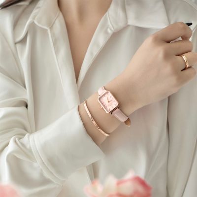 Daniel Wellington DW Watch Quadro Cherry Blossom 20x26mm Rose Gold