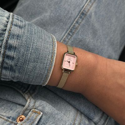 Daniel Wellington DW Watch Quadro Mini Evergold Blush 15.4x18.2mm Gold